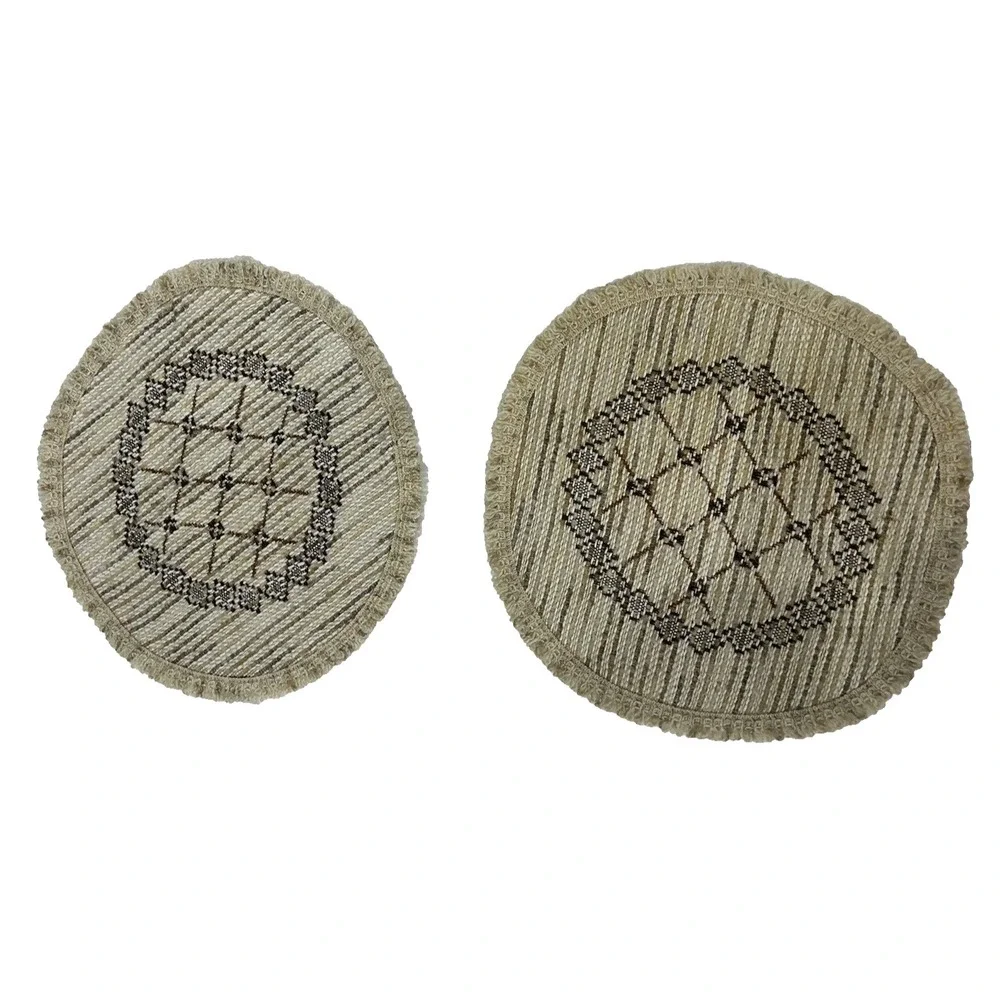 VTG Southwestern Woven‎ Placemats Large Round Doily Table Native American Design
